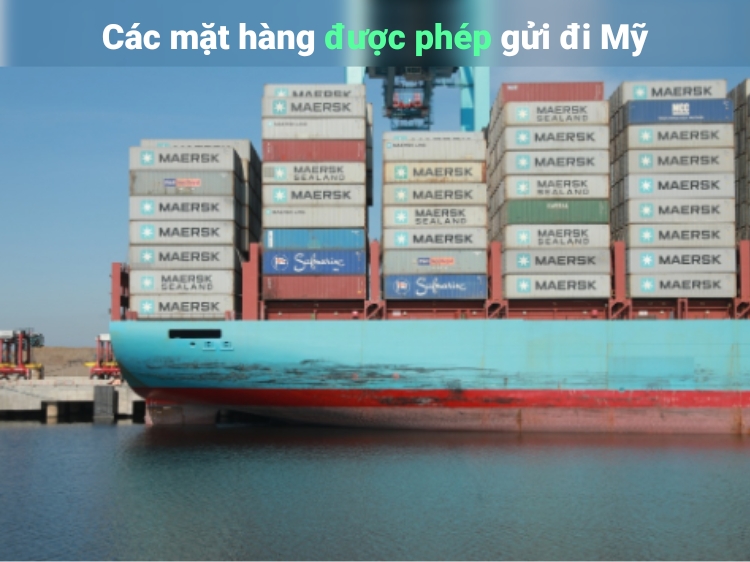 Các mặt hàng được gửi đi Mỹ bằng đường biển